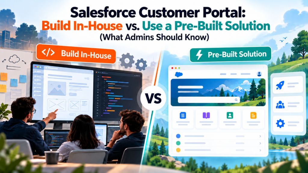 Salesforce Customer Portal: Build In-House vs. Use a Pre-Built Solution (What Admins Should Know)